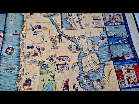 Vintage Illustrated Map of "MANHATTAN The first City in America"  [ ASMR soft spoken map analysis ]