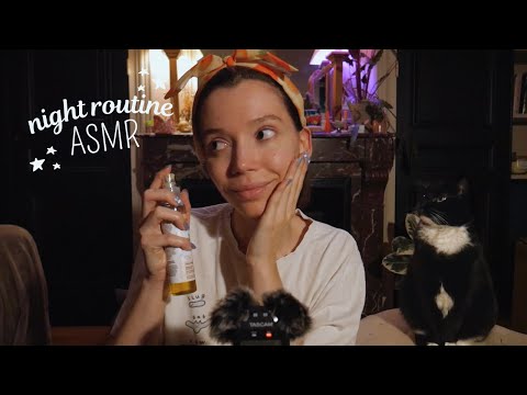 Night Routine en ASMR 🌙 skincare, journal, lecture, poki