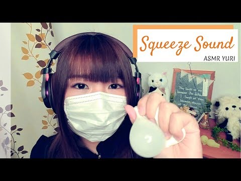 【ASMR】11種類のスクイーズと手作りスライムの音【囁き】The sound of 11 squeezes