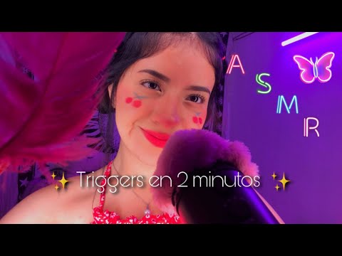 ✨ Varios triggers en 2 minutos ✨ | ASMR en español | Andrea ASMR 🦋