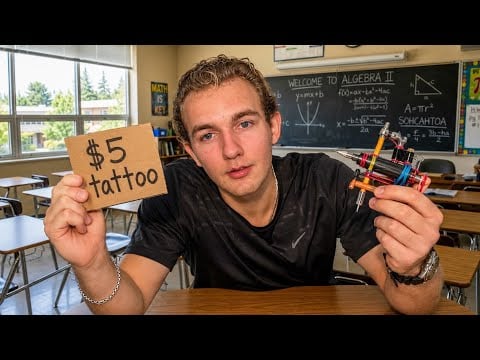ASMR $5 math classroom tattoo