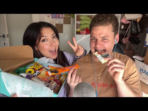 ASMR Trying Indonesian treats with my boyfriend!! 🇮🇩 ~international food test!!~ | Whispered