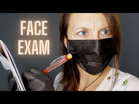 ASMR Face Examination, Inaudible, Latex Gloves, Taking Notes