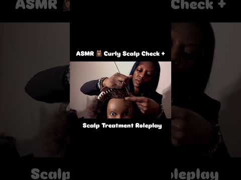 ASMR Curly Scalp Check + Flake Scratching  #satisfyingvideo  #asmrvideos