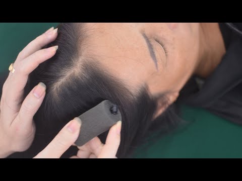 ASMR Real Person Nape Scratching, Scalp Scratching Sounds, Therapy For Headache Relief