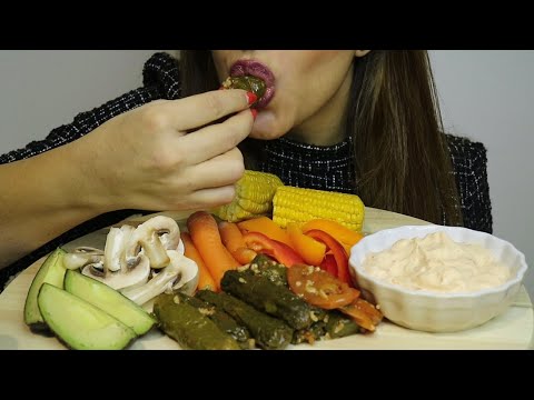 ASMR DOLMA / VEGGIES / CORN / SNICKERS / no talking / CREMA ASMR #asmr #dolma #veggies #snickers