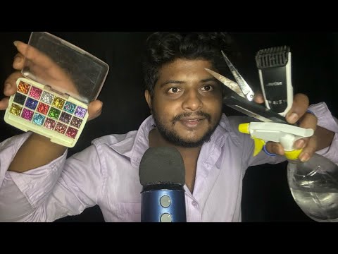 ASMR Fast And Aggressive Doing Your Makeup 💄 || ASMR Haircut Roleplay ✂️