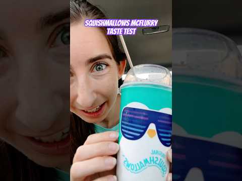 Squishmallows has a McFlurry?? #asmr #tastetest  #shorts #mcdonalds