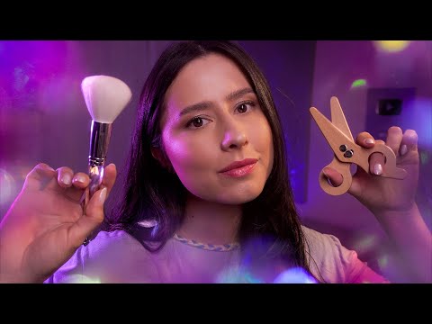 ASMR Eyes heavy at 10:24 😴🌧 Deep relaxation, visual trigger, camera brushing, plucking, hand sounds