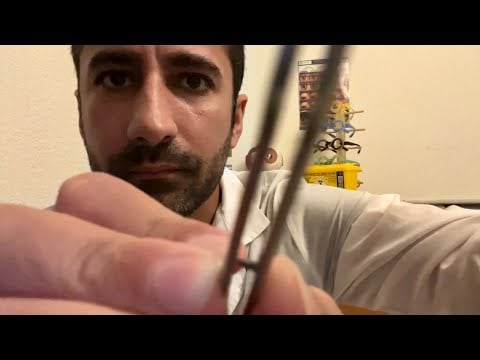 ASMR: Tweezing your Ingrowing Eyelashes + associated tests (roleplay)