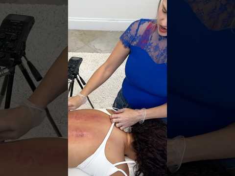 Some STRANGE *Gunk* Came Out of Her Back #chiropractic #asmr #shorts