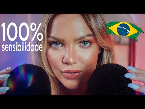 ASMR 100% Sensibilidade: Gringa tentando de Falar As Palavras Mais dificeis em Portugues (binaural)