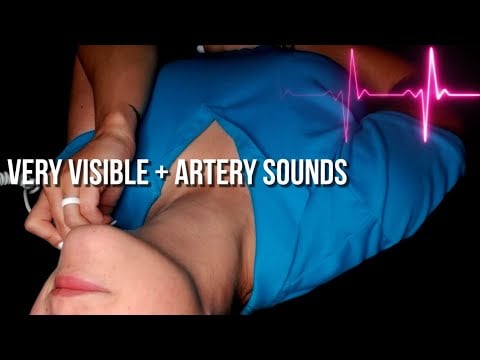 Extremely Visible Neck Pulse + Doppler Artery Sounds [ASMR]