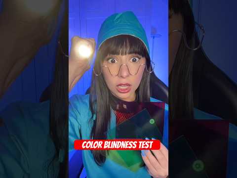 ASMR color blindness test from girl Doctor 😖 #asmr #shorts #comedy