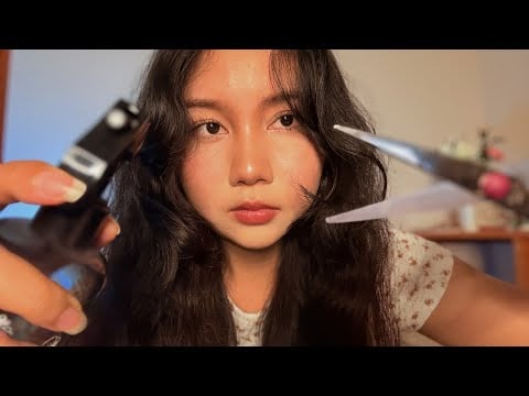 ဆံပင်ညှပ်မယ်💇🏼‍♀️ Burmese ASMR | Haircut by Your Caring Friend ✂️