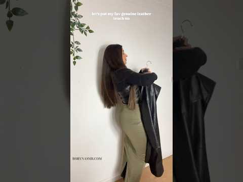 GRWM leather trench coat #leatherclothing #genuineleather