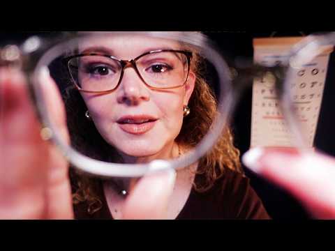 ASMR Eye Test | Soft Spoken Glasses Fitting + Ear to Ear Tingles for Sleep
