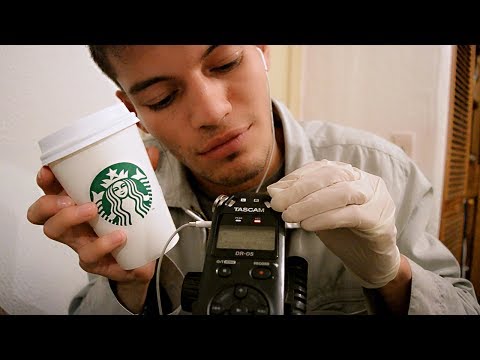 ESCUCHA esto antes de DORMIR (Sonidos Cosquillosos) con Guantes de latex & Vaso de STARBUCKS