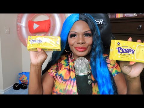 MARSHMALLOW CHICKS PEEPS ASMR EATING SOUNDS