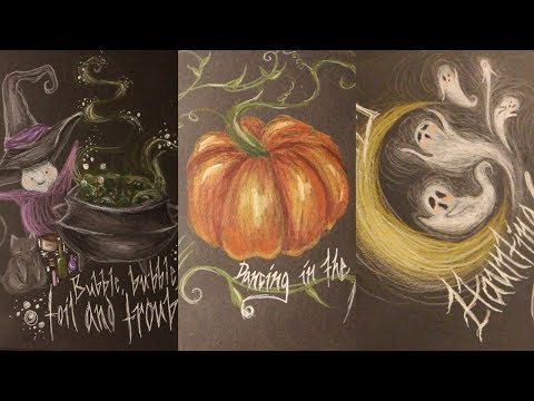 ✨🎃  ASMR Festive Halloween Drawings 🎃✨