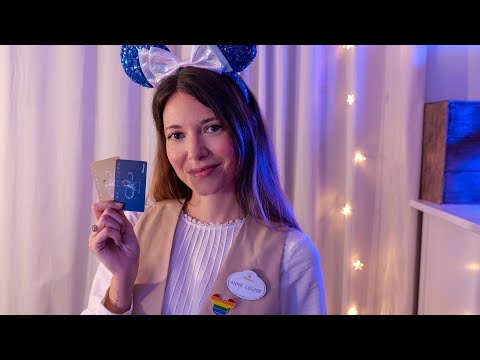 4K ASMR Recepcionista de Hotel Check-in Roleplay Disneyland | Love ASMR en español