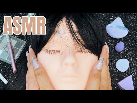 ASMR 👩🏻 Maquiagem COMPLETA na manequim! ✧ Sussurros