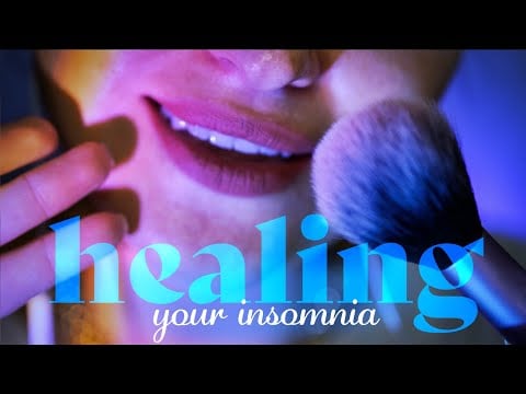 ASMR ~ Healing Your Insomnia ~ Softly Spoken Personal Attention, Face Brushing, Closeup, Layered