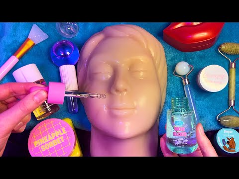 ASMR Skincare on Squishy Mannequin (Whispered)