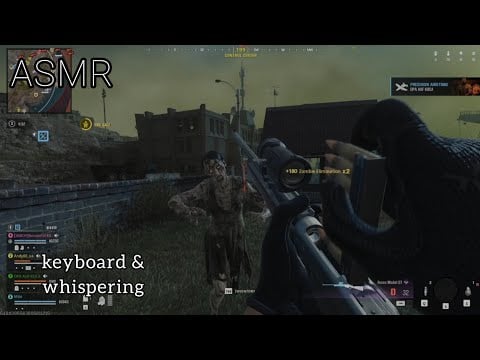 [ASMR Warzone] trying out a new zombie mode🧟‍♂️ keyboard & mouth sounds