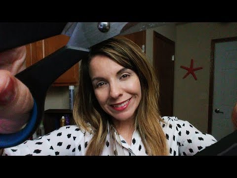 ASMR - Haircutting Role Play - Hair Brushing - Scissors - Comb - Scalp Massage - Lots of Tingles!!