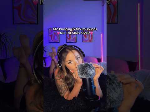 Mic brushing & mouth sounds ASMR💓 #asmr #micbrushing #asmrshorts #asmrvideo #karmaasmr