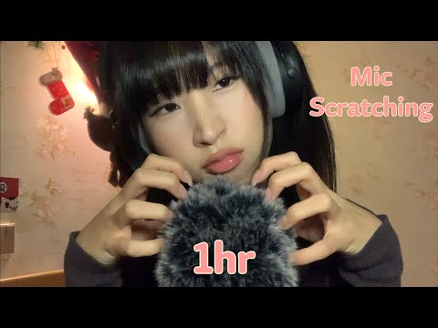 ASMR 1hr fluffy Mic Scratching | no talking