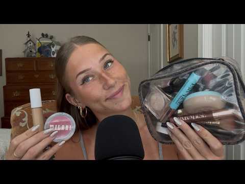 ASMR Whats In my Everyday Makeup Bag 💄 (Whispered + Tingly)