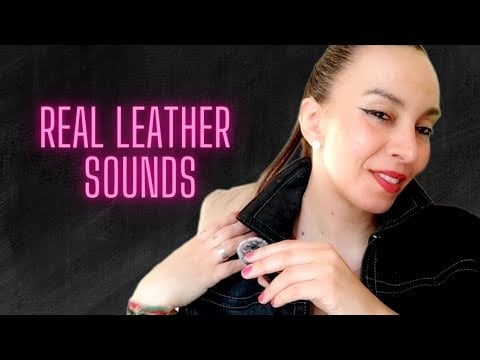 ASMR REAL LEATHER JACKET SOUNDS - RUBBING -  SCRATCHING - ZIPPER SOUNDS