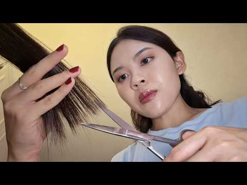 ASMR Thai Quiet Hairstylist Does Your Hair & Steaming ✂️ช่างร้านทำผมพูดไม่เก่งตัดผมและอบไอน้ำให้คุณ