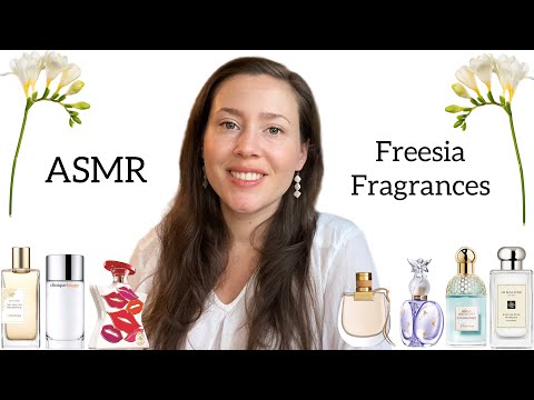 ASMR - My Freesia Perfume Collection  - Glass Tapping & Whispering