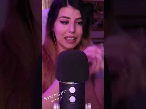 Body triggers in 1 min !  #asmr #asmrsounds #asmrtriggers  #asmrfast