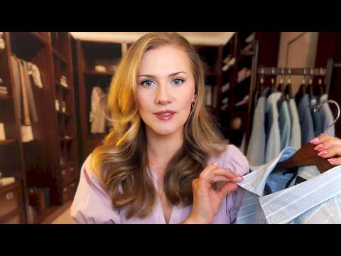 ASMR soft spoken luxury stylist helps you choose better clothing