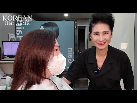 미용실ASMR  #멋내기새치커버  #뿌리염색 흰머리도 먹으면서 밝게~#Handsome gray hair cover