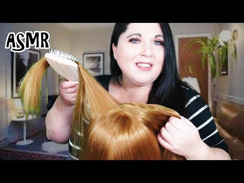ASMR Stress Relieving Hair Brushing and Hair Play (Real Hair, Combing, Parting, Tapping, Scratching)