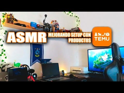 ASMR | Mejorando Setup con TEMU 🖥️🖱️[Unboxing productos TEMU] ⌨️