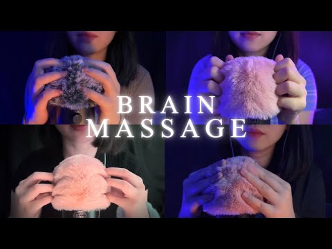 ASMR 1 Hour Fluffy Mic Scratching , Brain Massage , Sleepy , Asmr collection , No Talking