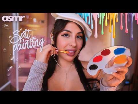 ASMR | Spit Painting 💦🎨 Te Pinto la Carita (Súper Relajante)