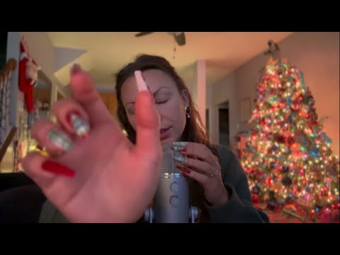 asmr/ cozy in front of the tree🎄✨ (40 mins of mic scratching + rambling)