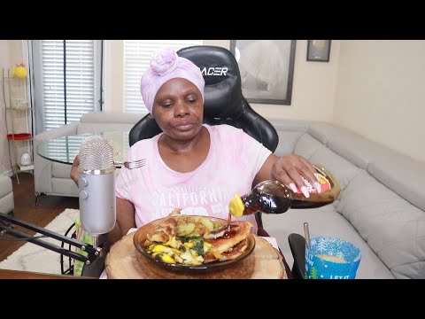 Homemade Pancakes & Bake Whitey Fish ASMR Eating Sounds