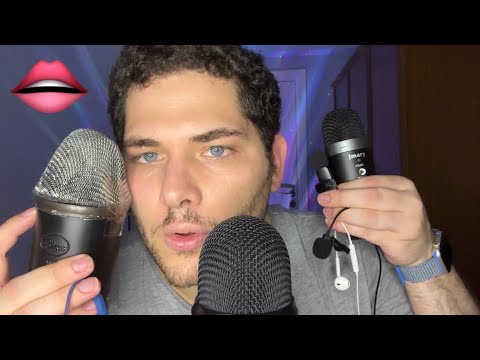 ASMR Français : BRUITS DE BOUCHE HUMIDE 👄 (avec tous mes micros différents)