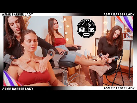 💈 ASMR Front and Foot Massage by Barber Lady Nisa