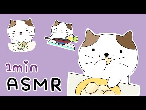 ASMR 1min cooking & eating potato chips🥔🍄