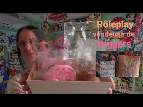 #Asmr #français #Rôleplay  "vendeuse de triggers " en chuchoté 🙂🎧