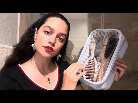 ASMR~ Unintelligible Spanish Fly Fixes + Brushes Your Hair